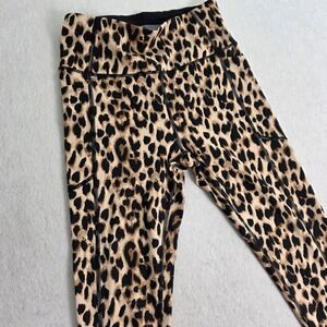 Victoria's Secret Women 6 Leggings Leopard Excellent High Rise Side Pockets
